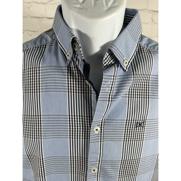 Tailored Originals Blue Plaid Long Sleeve Button Up Men’s Dress Shirt Size S - Picture 5 of 11